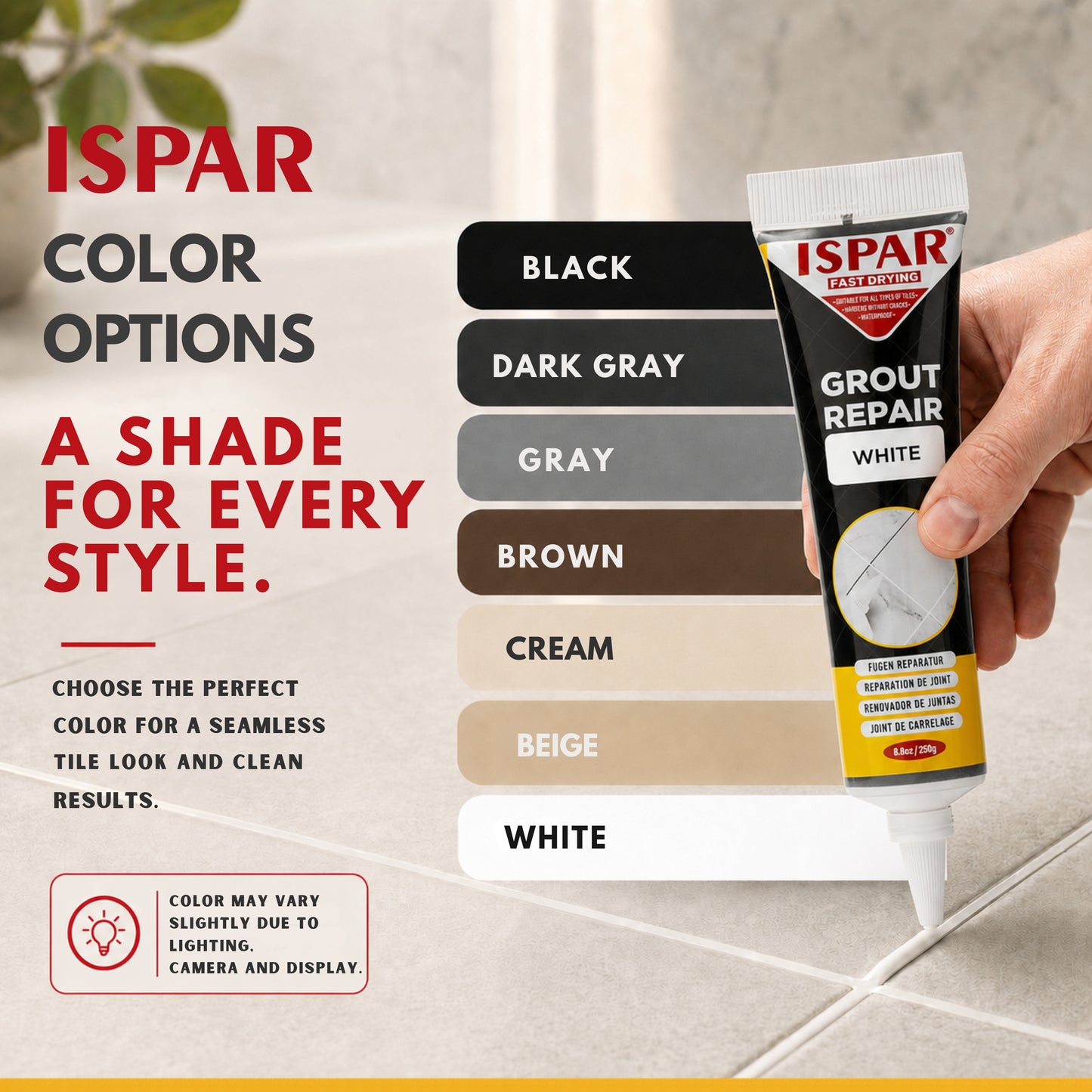 ISPAR Grout Repair Kit 400g – Cream