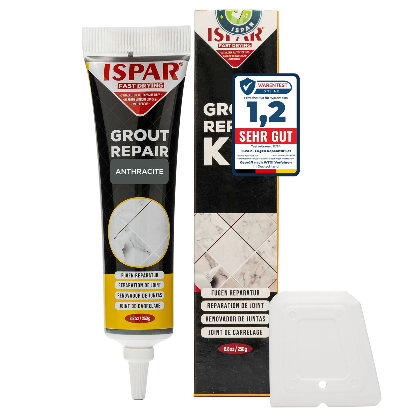 ISPAR Grout Repair Kit 250g – Ready Mixed Tile Grout Filler